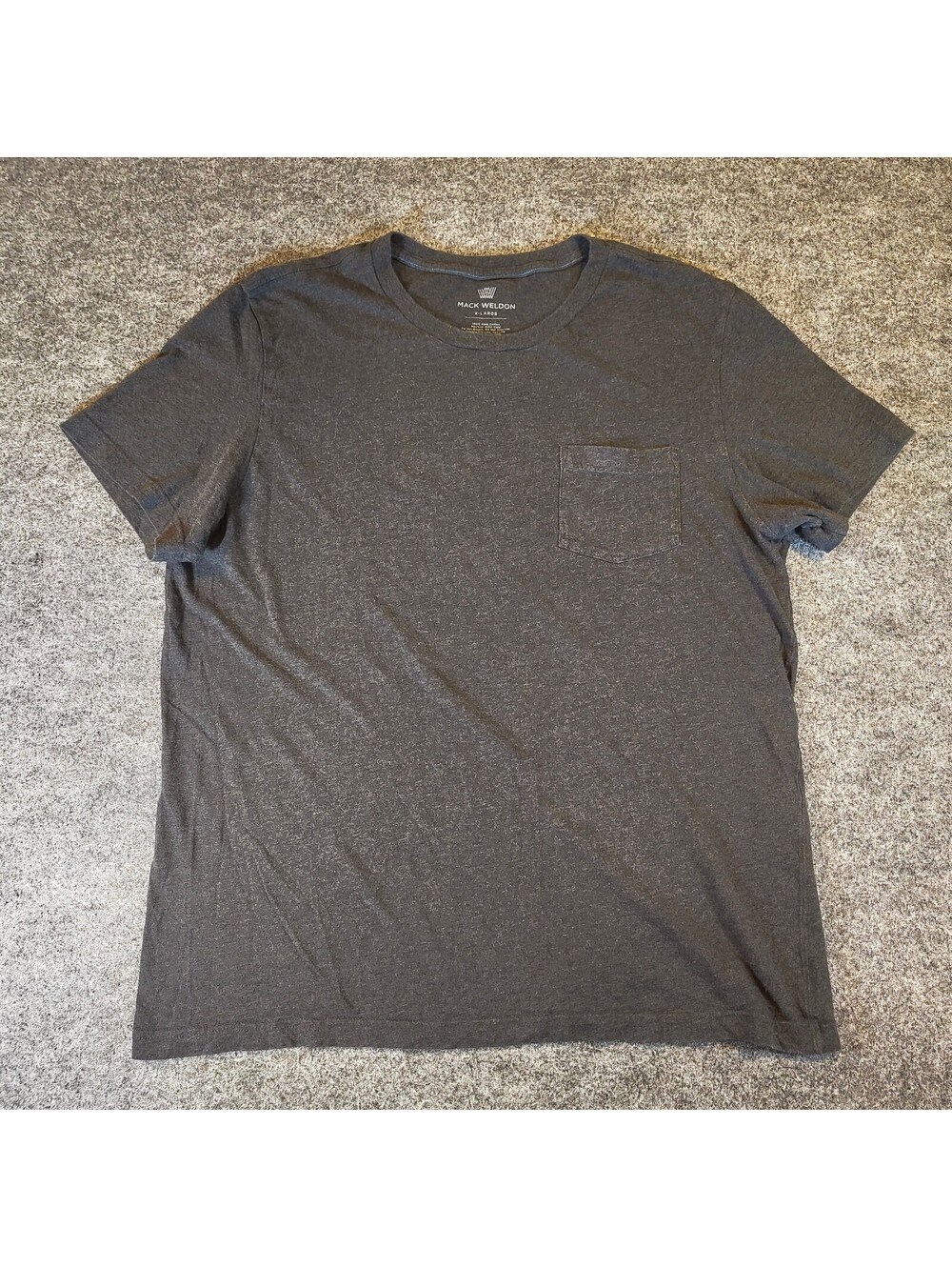 Mack Weldon Men's Gray Pima Cotton Short Sleeve Pocket T-Shirt Size XL